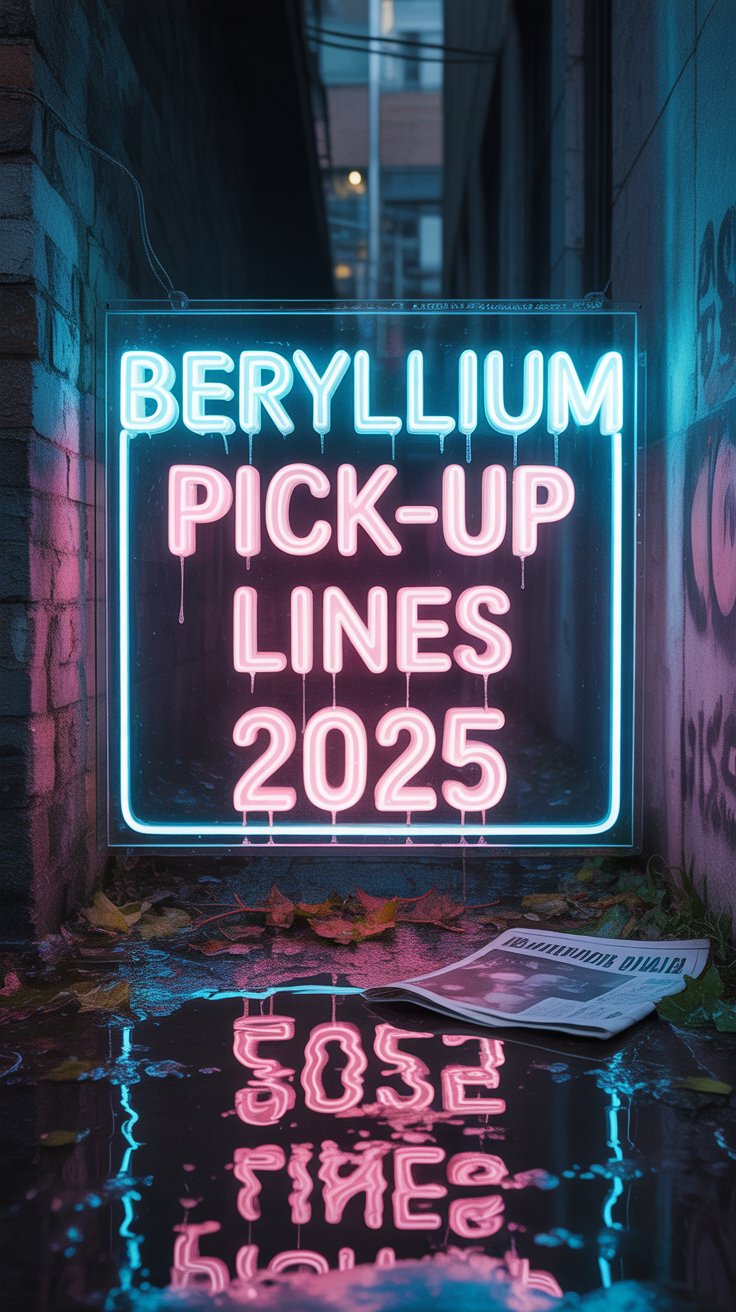 Beryllium Pick-Up Lines